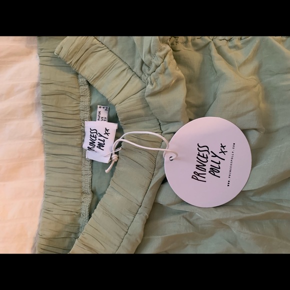 Green Ruched Mini Skirt - Picture 3 of 3